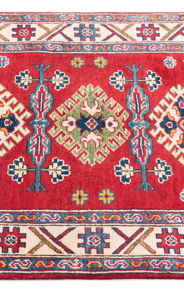 Detail image of 2' 10 x 4' Hand Knotted Kazak Rug