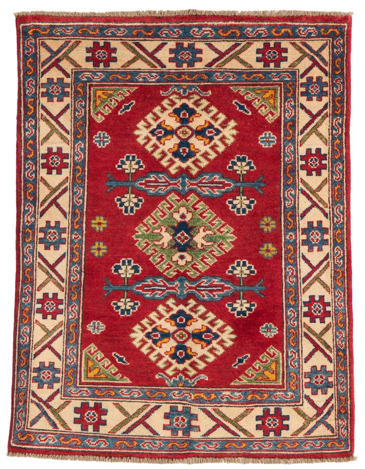 Detail image of 2' 10 x 4' Hand Knotted Kazak Rug