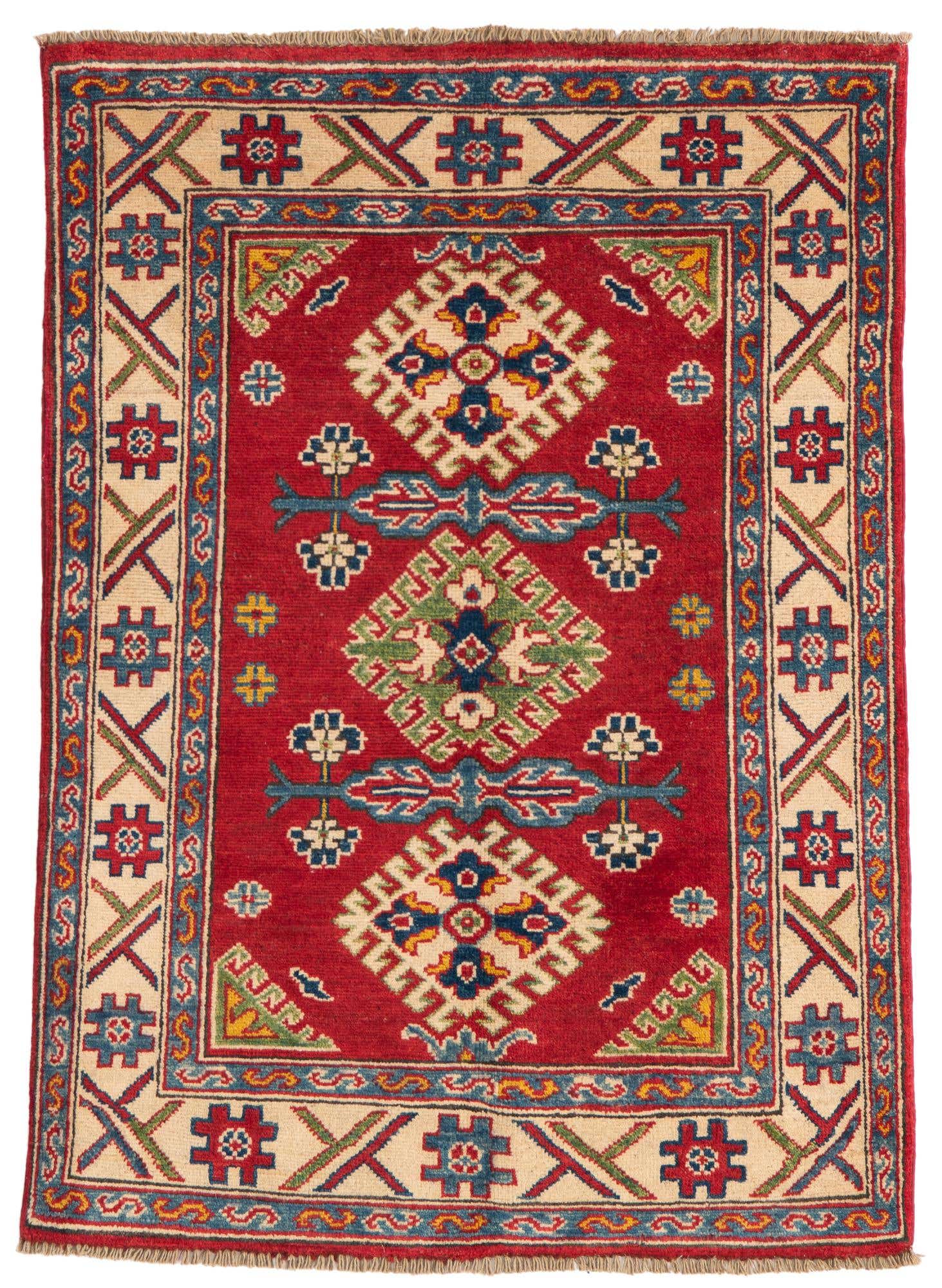 2' 10 x 4' Hand Knotted Kazak Rug