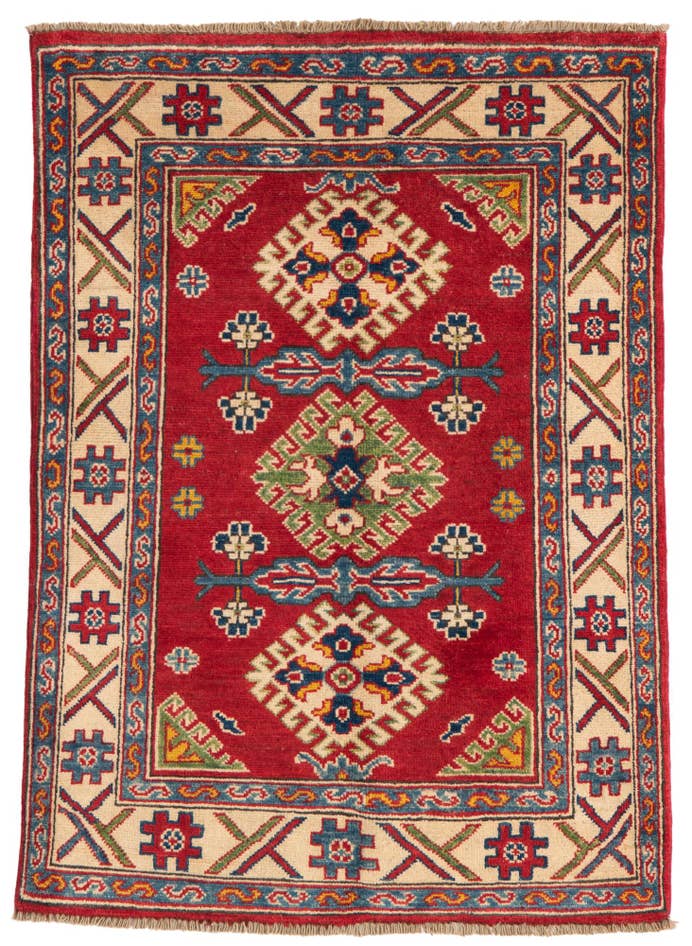 Detail image of 2' 10 x 4' Hand Knotted Kazak Rug