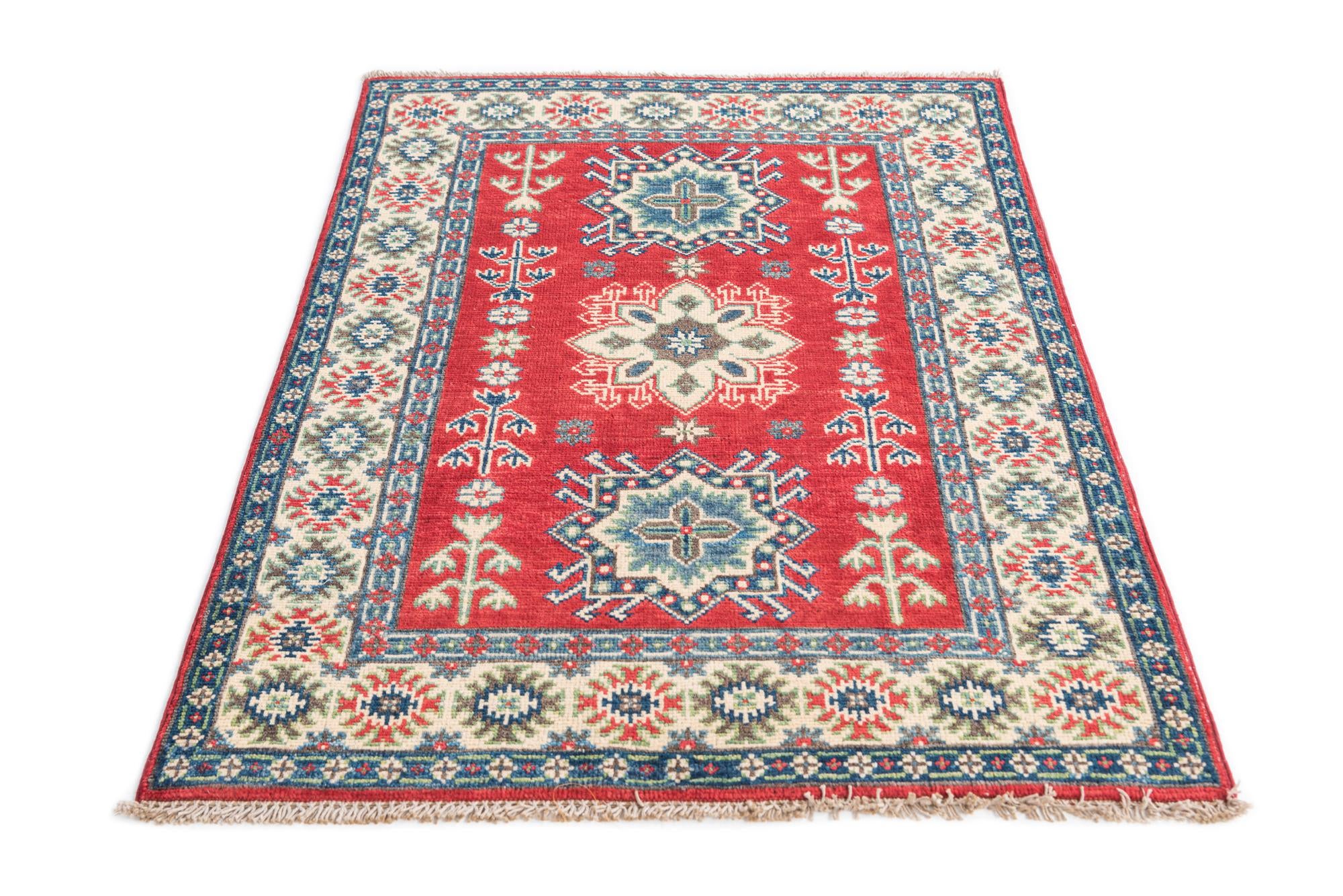 2' 9 x 4' 1 Hand Knotted Kazak Rug