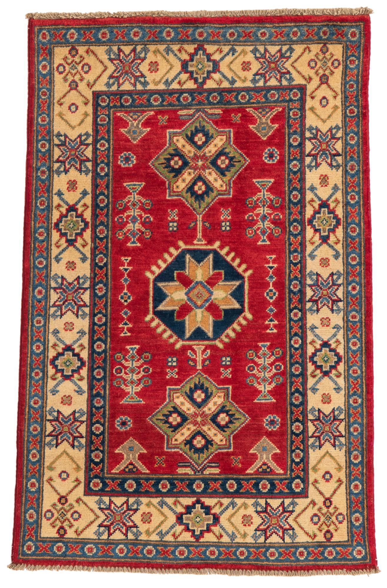 2' 7 x 4' 1 Hand Knotted Kazak Rug