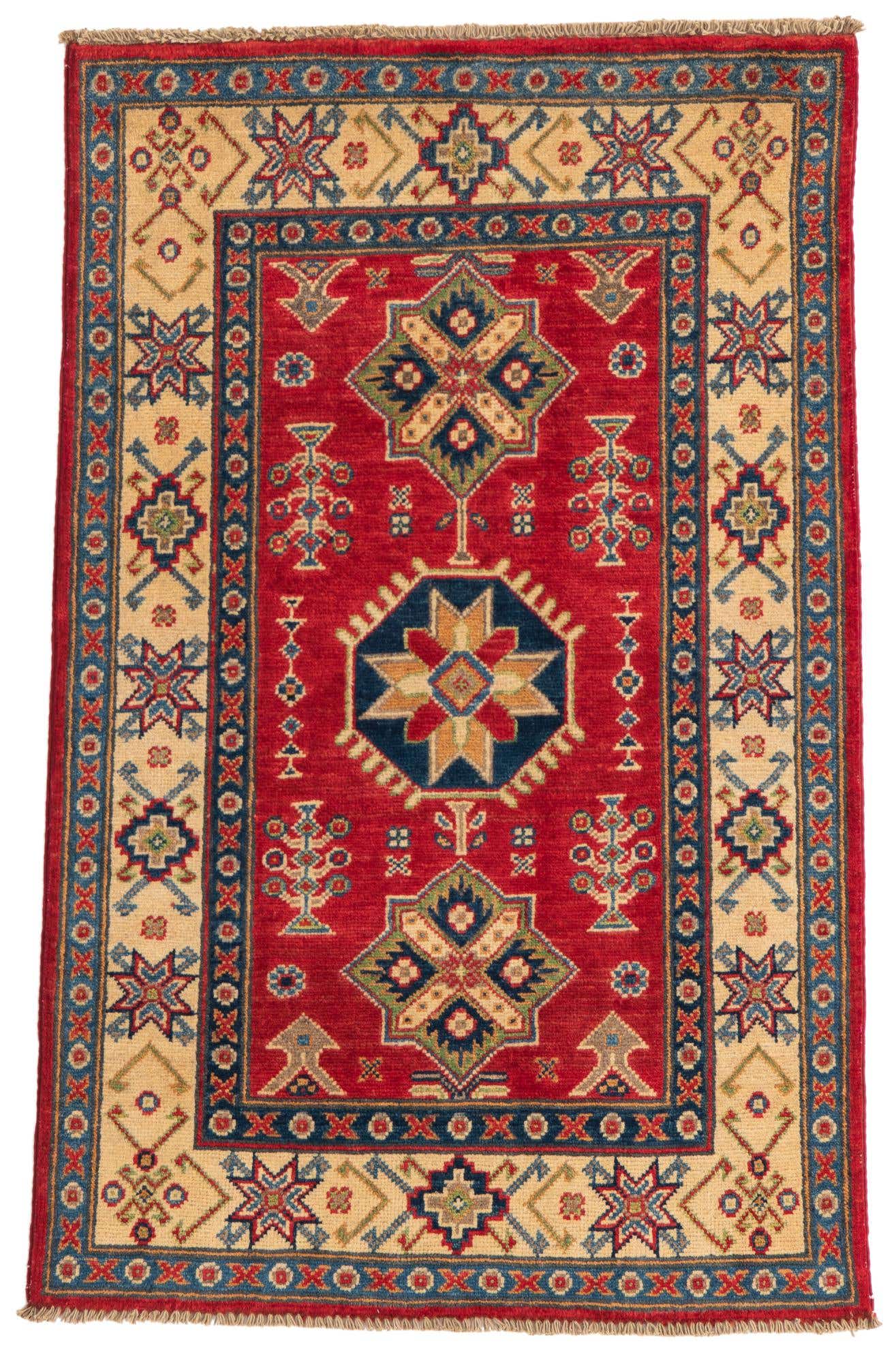 2' 7 x 4' 1 Hand Knotted Kazak Rug