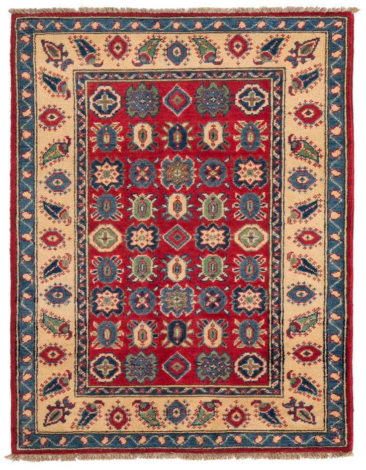 Detail image of 2' 8 x 4' 6 Hand Knotted Kazak Rug