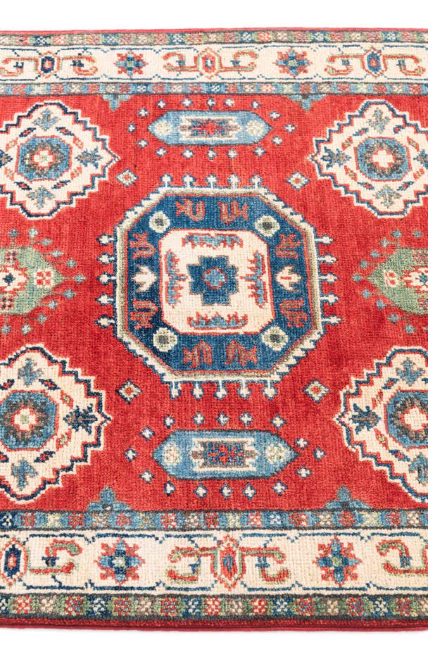 Detail image of 2' 9 x 4' 2 Hand Knotted Kazak Rug