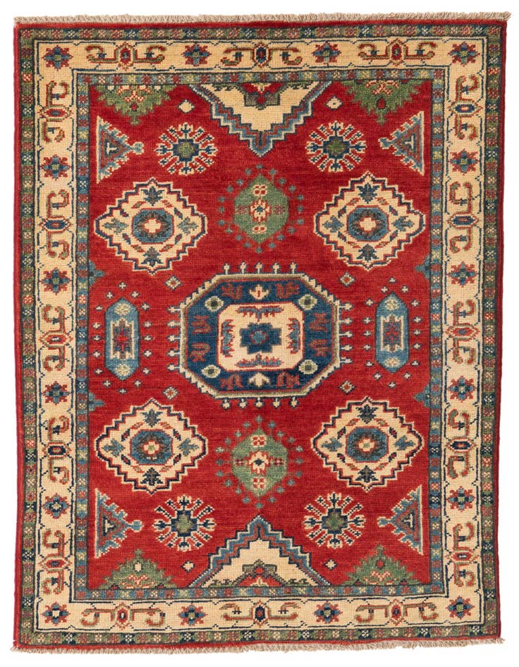 Detail image of 2' 9 x 4' 2 Hand Knotted Kazak Rug