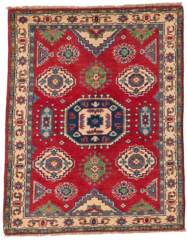 Detail image of 2' 7 x 4' 2 Hand Knotted Kazak Rug