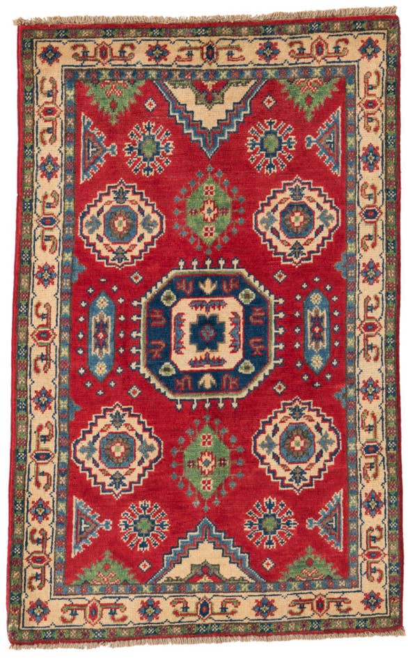 Detail image of 2' 7 x 4' 2 Hand Knotted Kazak Rug