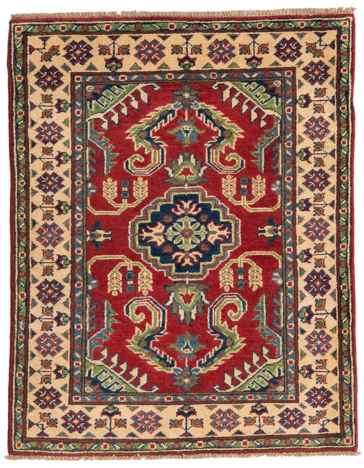 Detail image of 2' 8 x 4' 2 Hand Knotted Kazak Rug