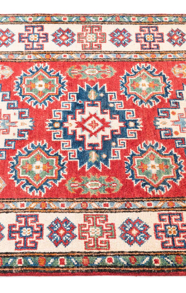 Detail image of 2' 9 x 4' 3 Hand Knotted Kazak Rug