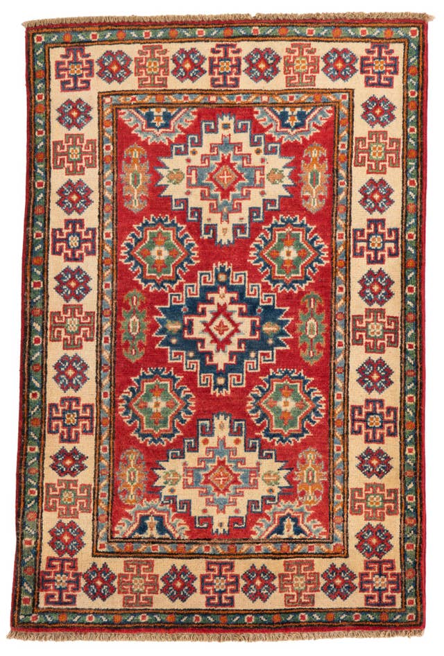 Detail image of 2' 9 x 4' 3 Hand Knotted Kazak Rug