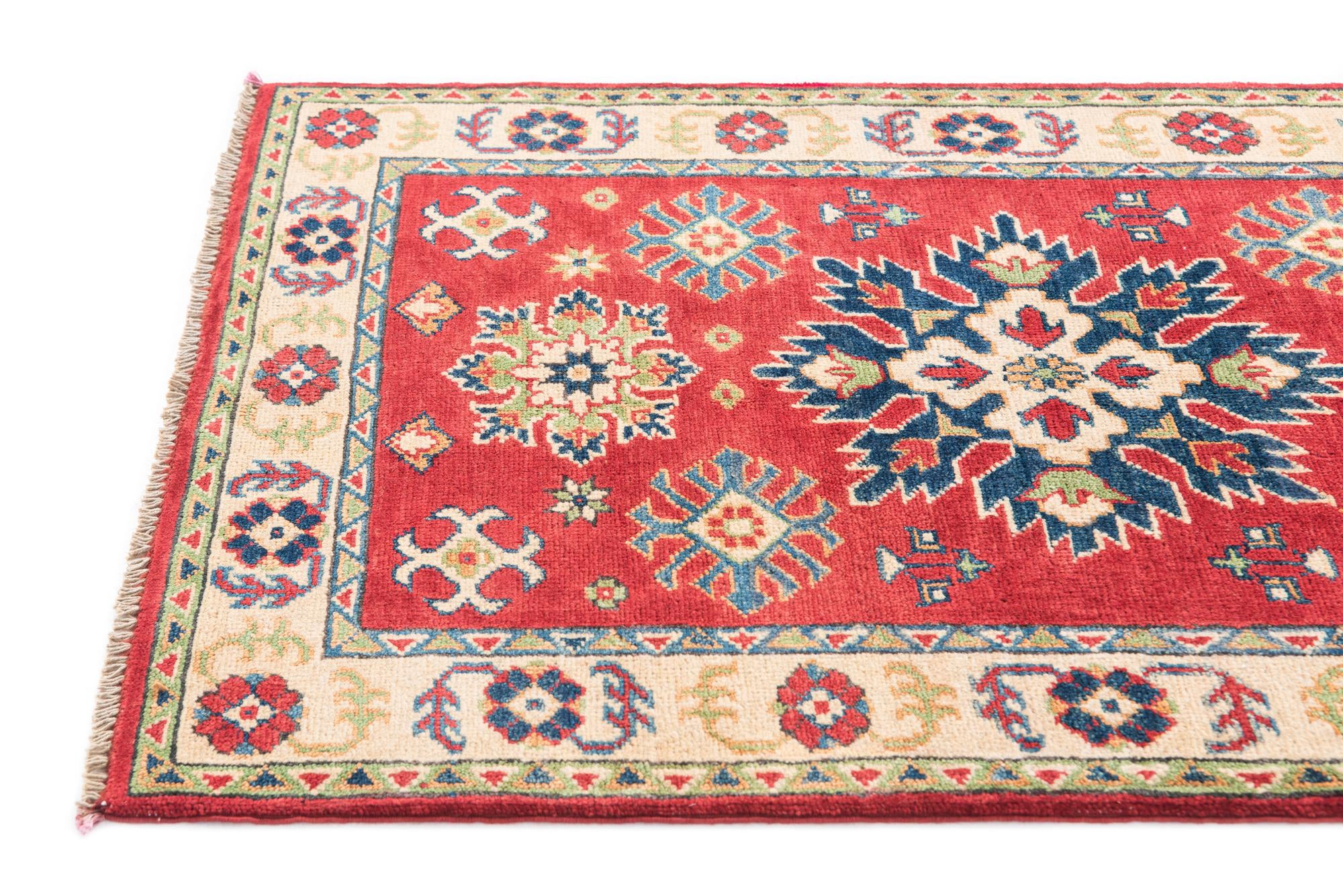 2' 7 x 4' 4 Hand Knotted Kazak Rug