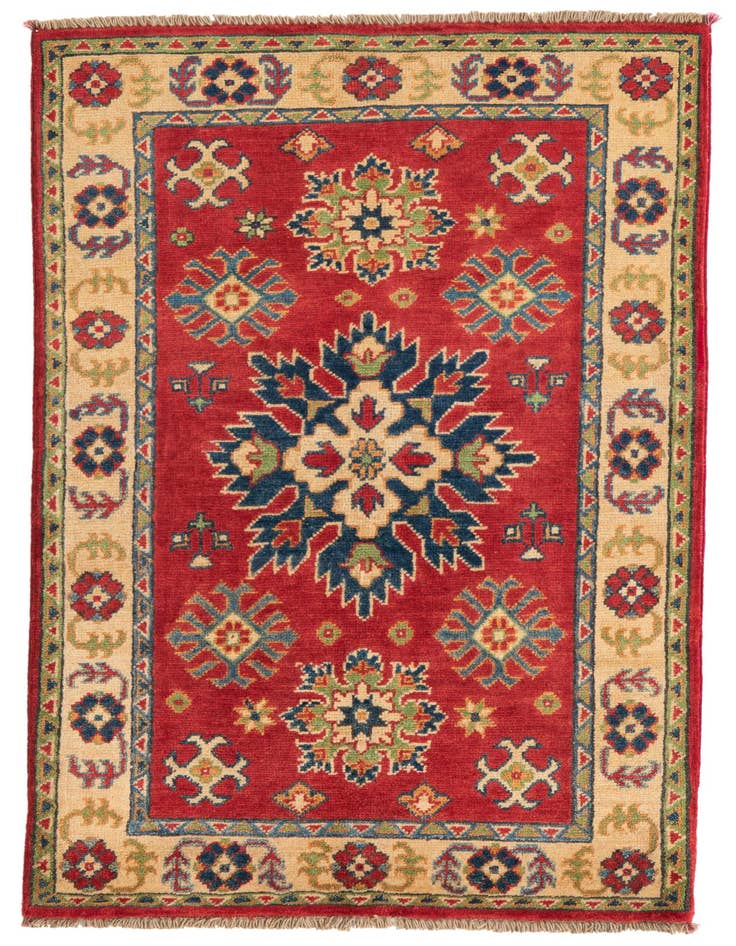 Detail image of 2' 7 x 4' 4 Hand Knotted Kazak Rug