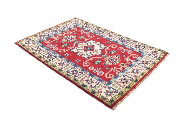3' x 4' 2 Hand Knotted Kazak Rug