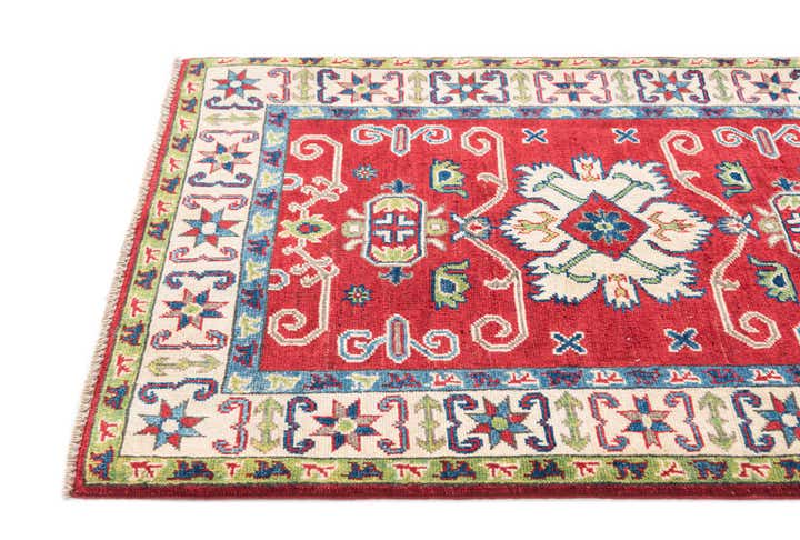 3' x 4' 2 Hand Knotted Kazak Rug