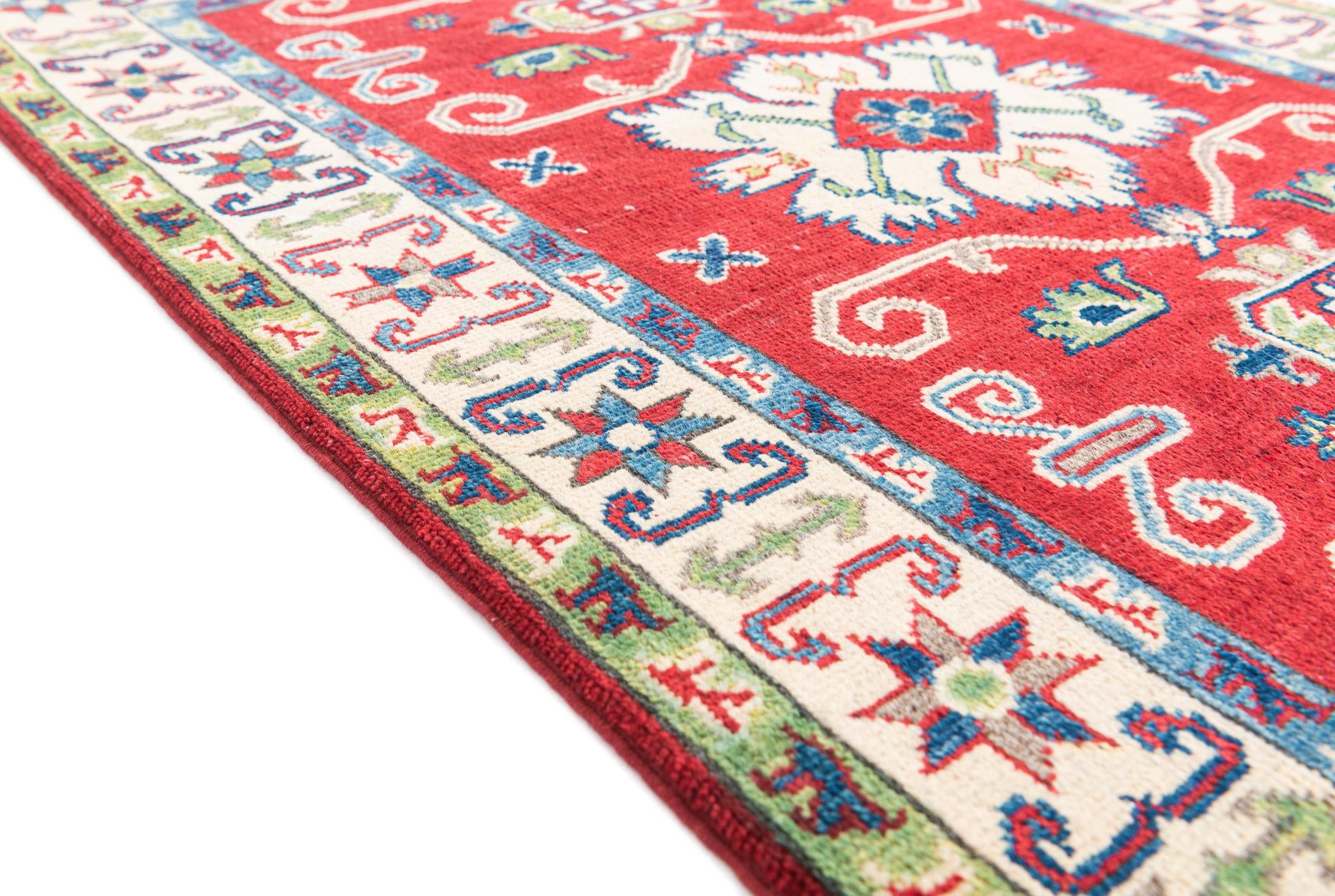 3' x 4' 2 Hand Knotted Kazak Rug