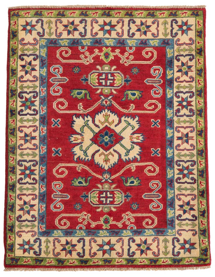 Detail image of 3' x 4' 2 Hand Knotted Kazak Rug