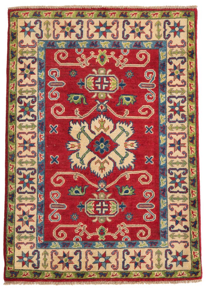 Detail image of 3' x 4' 2 Hand Knotted Kazak Rug