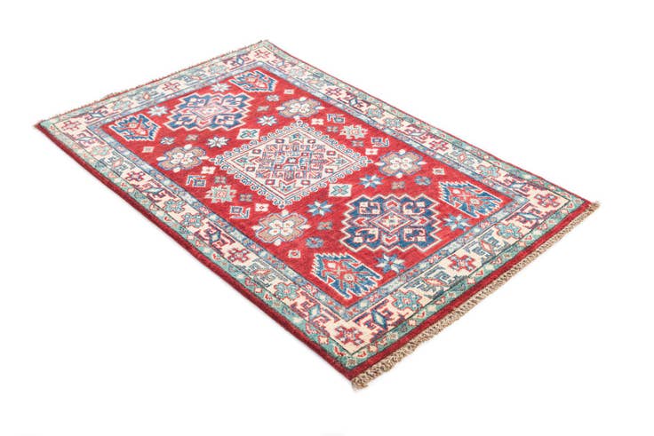 Detail image of 2' 8 x 4' 3 Hand Knotted Kazak Rug