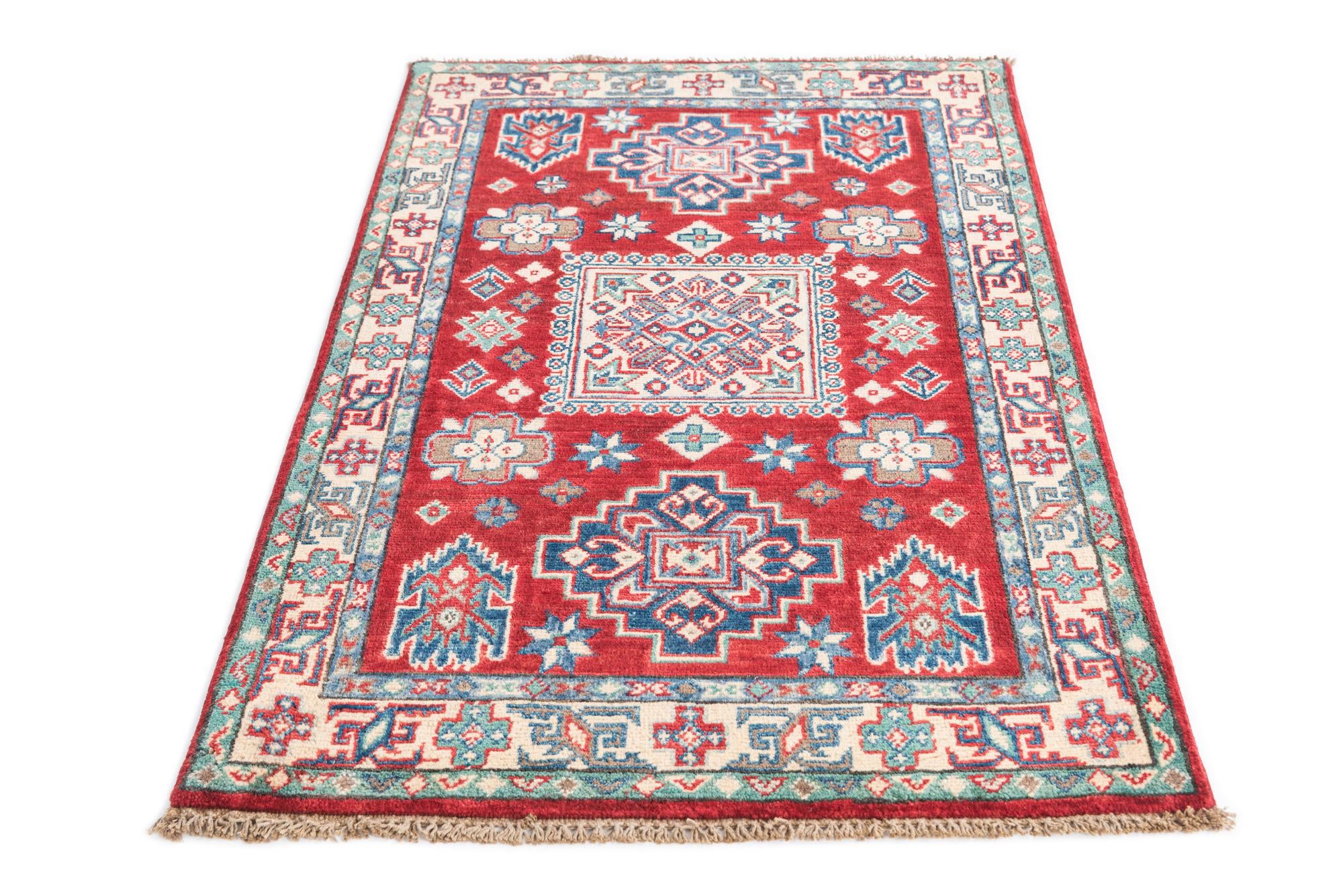 2' 8 x 4' 3 Hand Knotted Kazak Rug