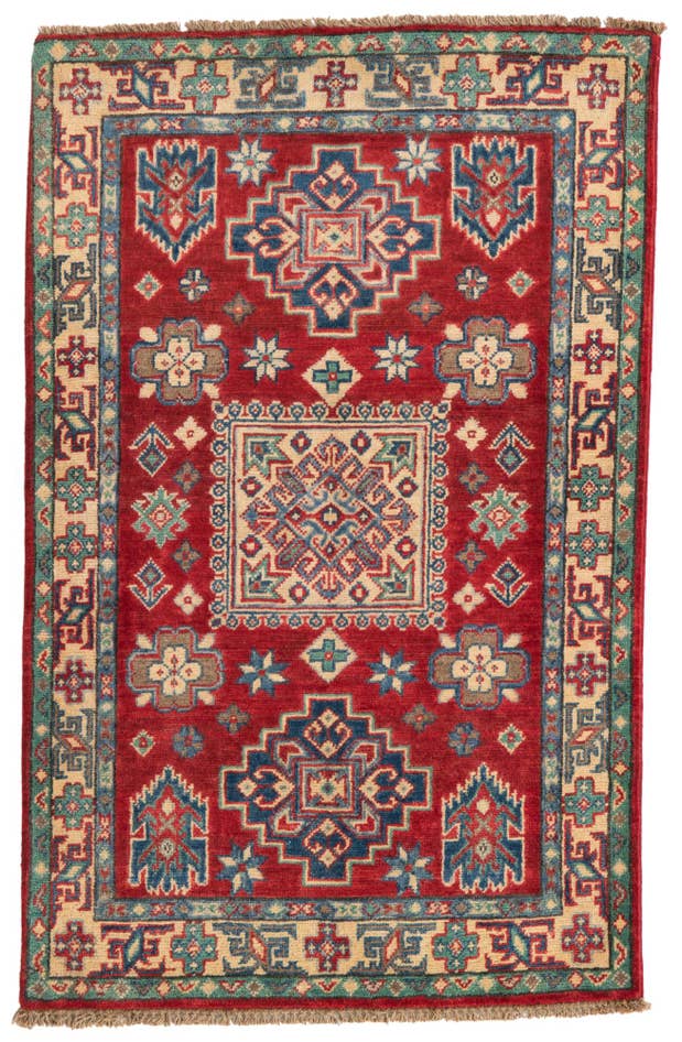 Detail image of 2' 8 x 4' 3 Hand Knotted Kazak Rug
