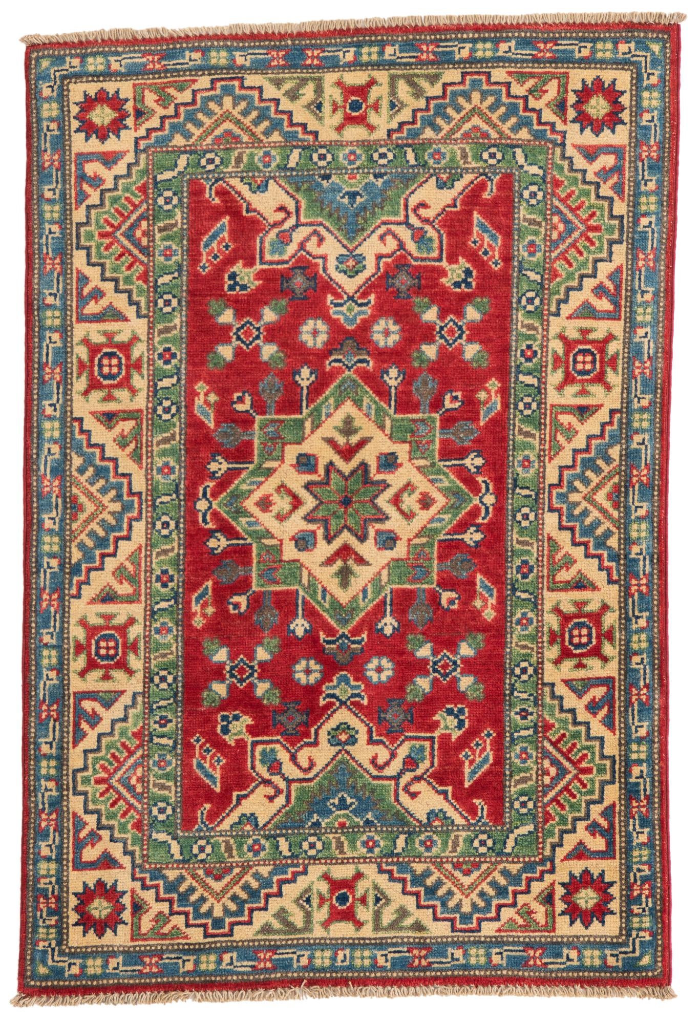 2' 8 x 4' Hand Knotted Kazak Rug
