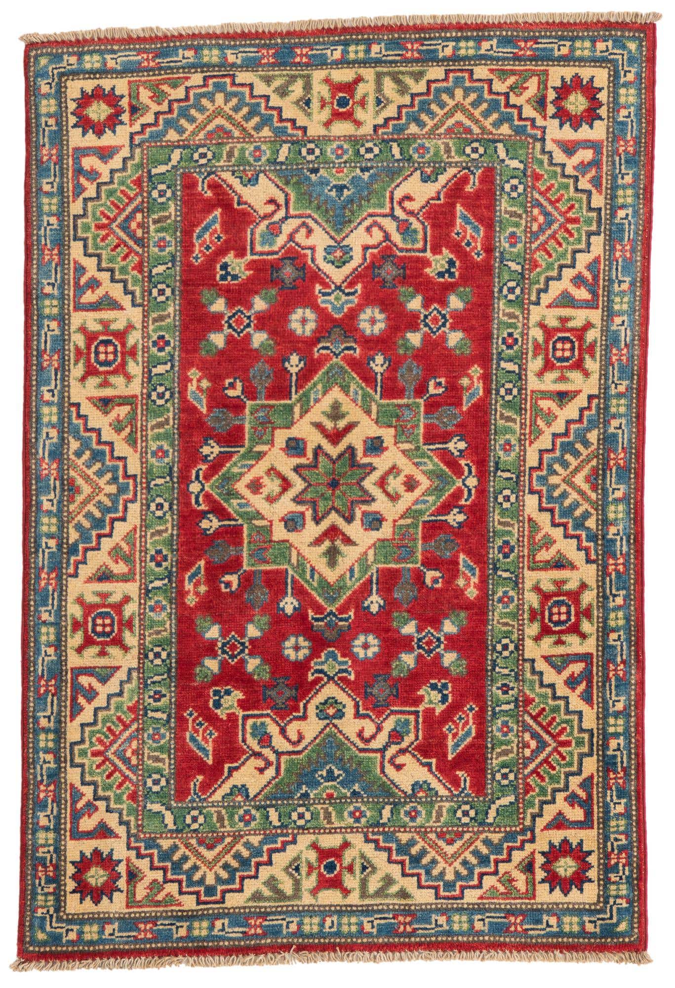 2' 8 x 4' Hand Knotted Kazak Rug