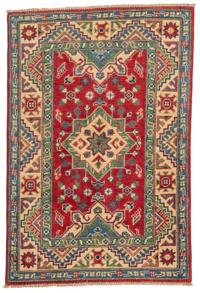 Detail image of 2' 8 x 4' Hand Knotted Kazak Rug
