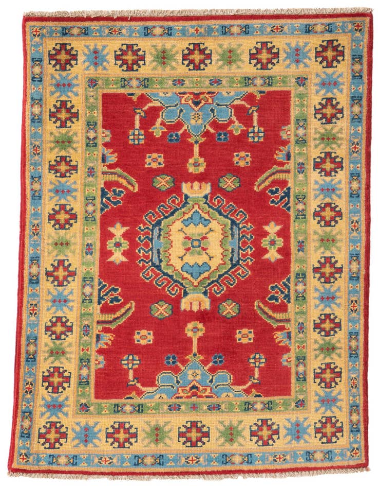 Detail image of 2' 9 x 4' 2 Hand Knotted Kazak Rug