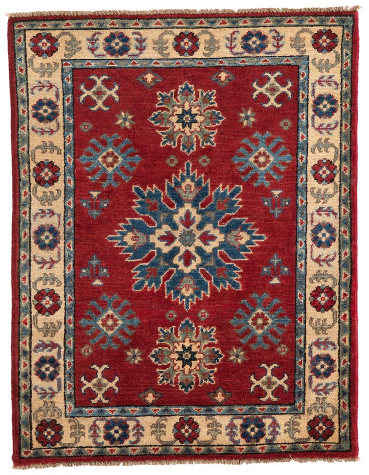 Detail image of 2' 8 x 4' 5 Hand Knotted Kazak Rug