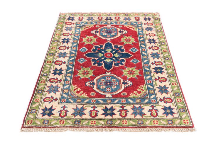 Detail image of 2' 10 x 4' 4 Hand Knotted Kazak Rug