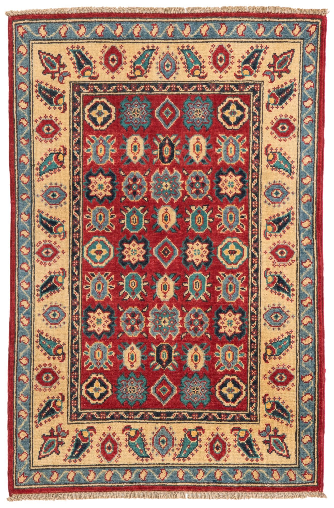 2' 8 x 4' 1 Hand Knotted Kazak Rug