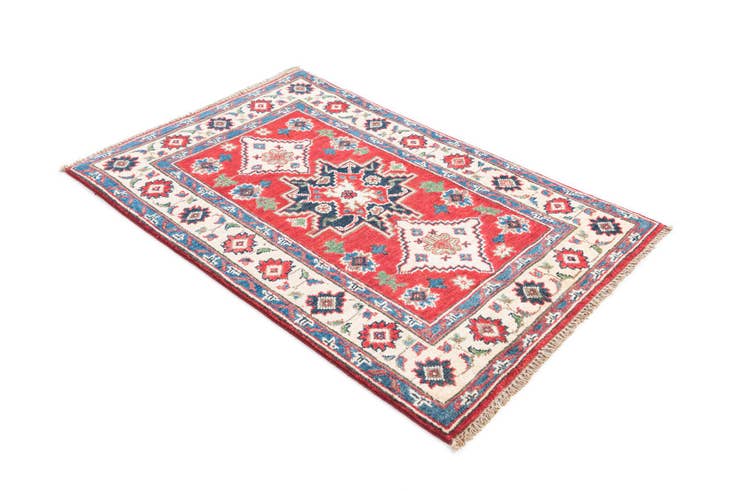 Detail image of 2' 8 x 4' 2 Hand Knotted Kazak Rug