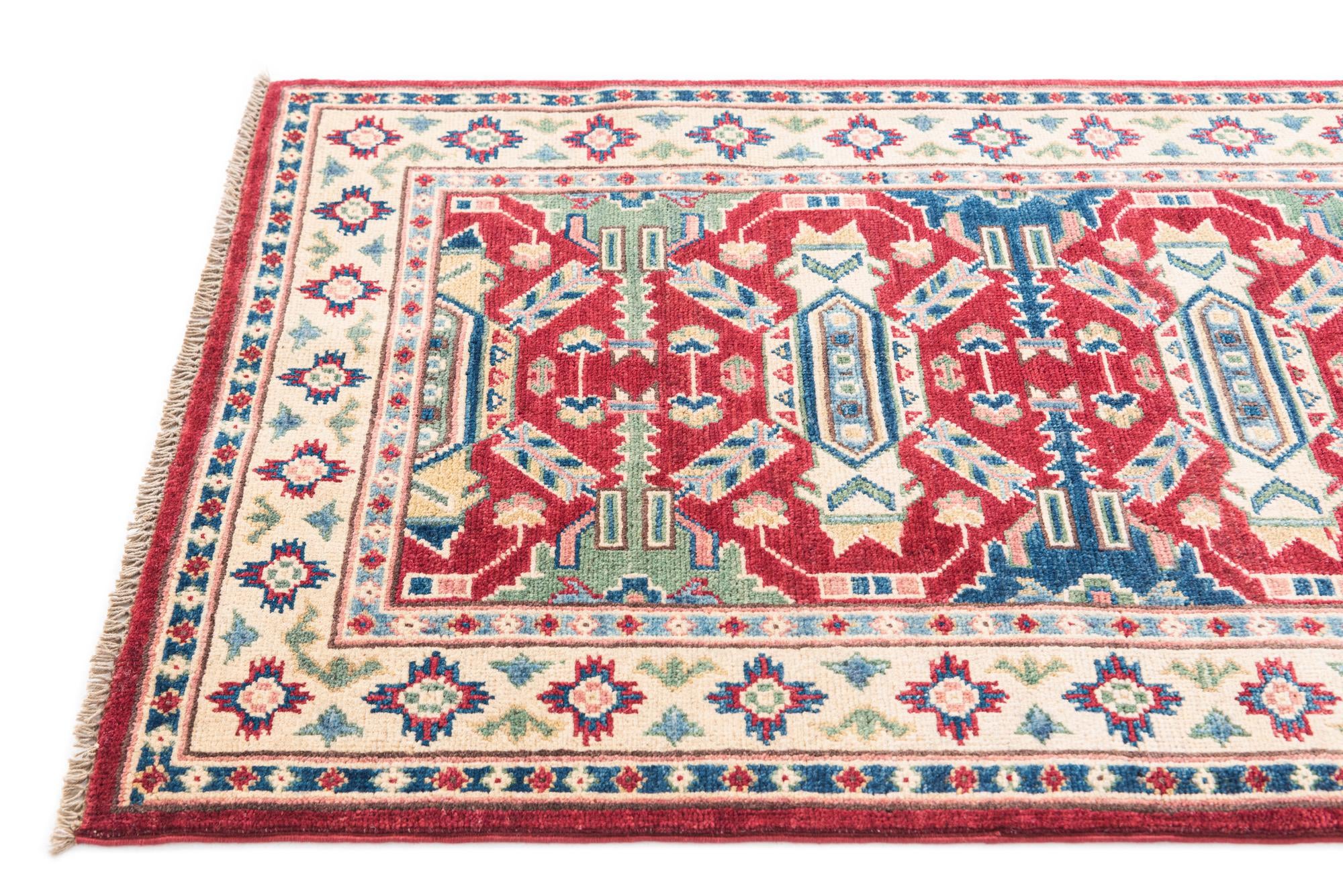 2' 8 x 4' 3 Hand Knotted Kazak Rug