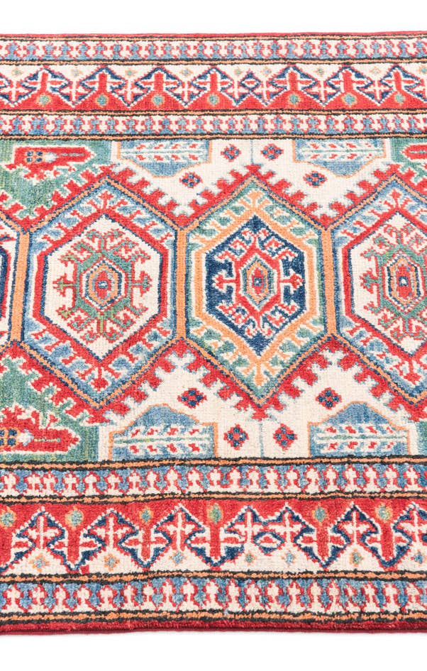 Detail image of 2' 8 x 4' 2 Hand Knotted Kazak Rug