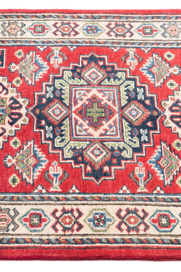 Detail image of 2' 7 x 4' 3 Hand Knotted Kazak Rug