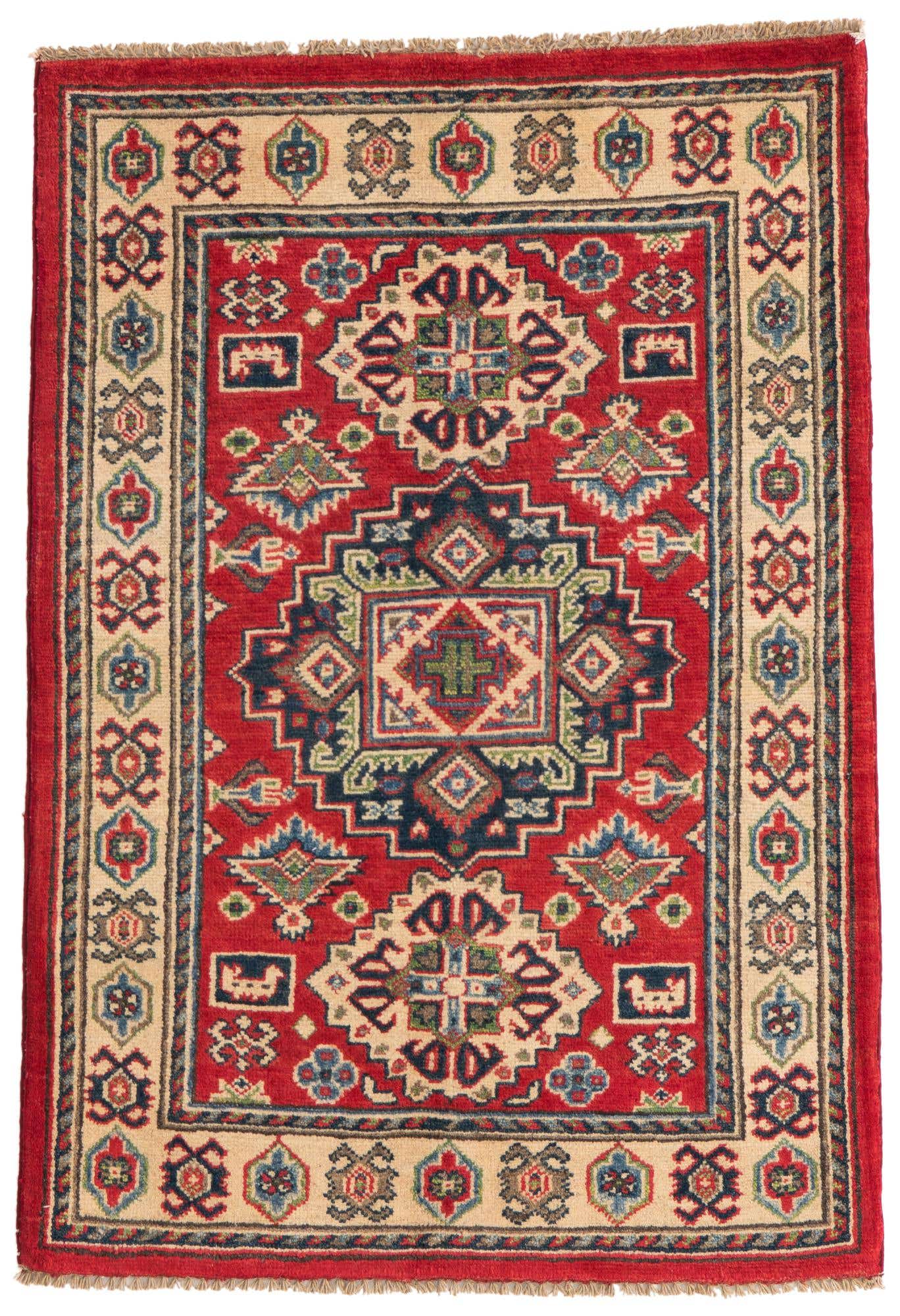 2' 7 x 4' 3 Hand Knotted Kazak Rug