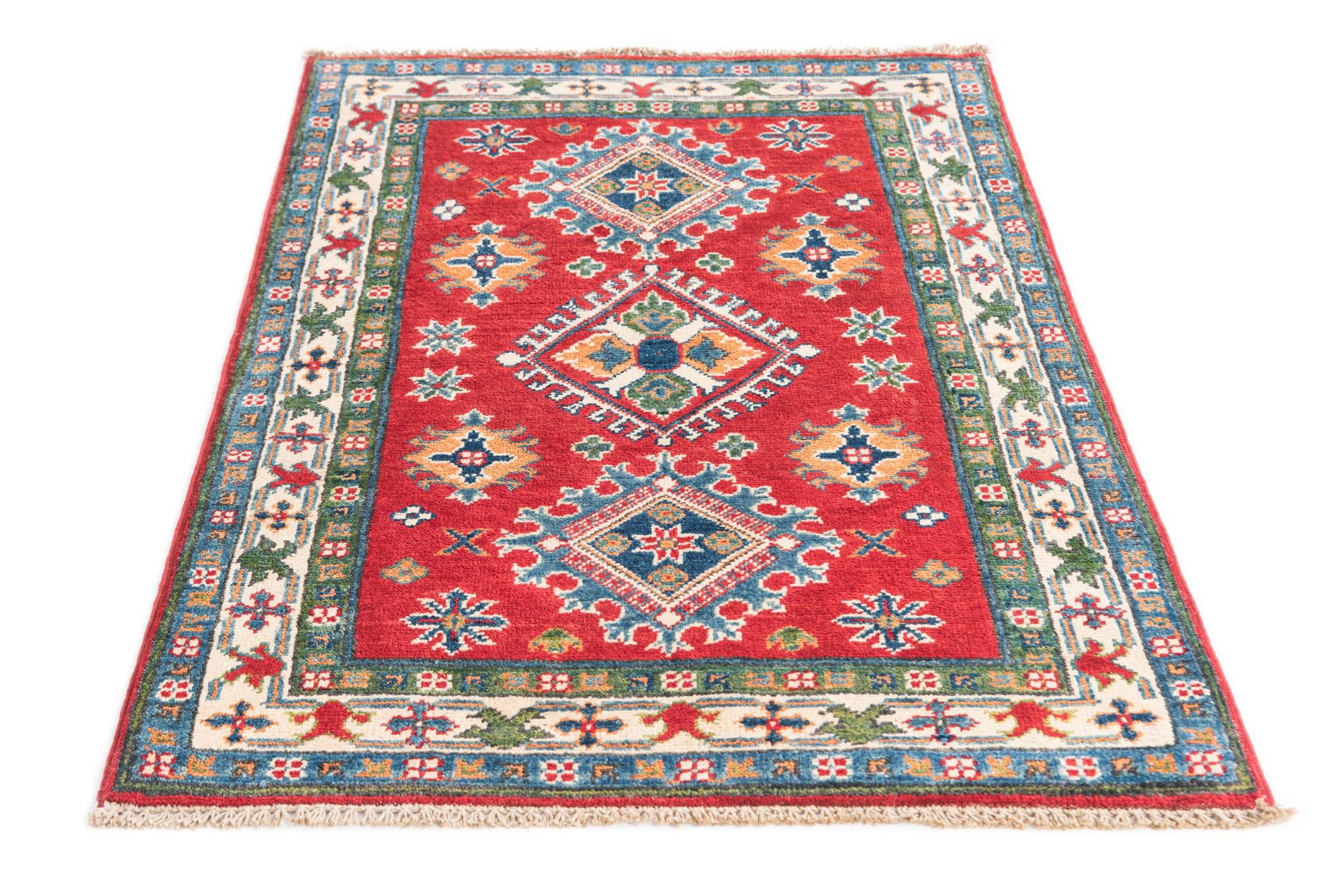 2' 8 x 4' Hand Knotted Kazak Rug