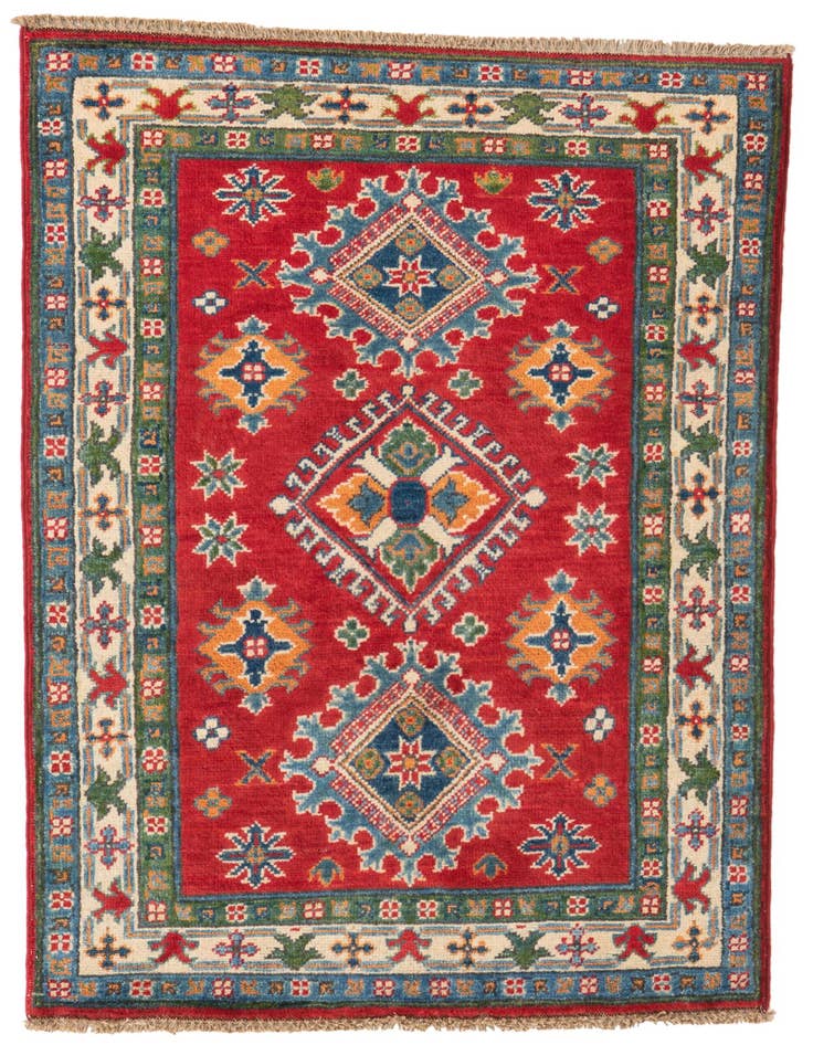 Detail image of 2' 8 x 4' Hand Knotted Kazak Rug
