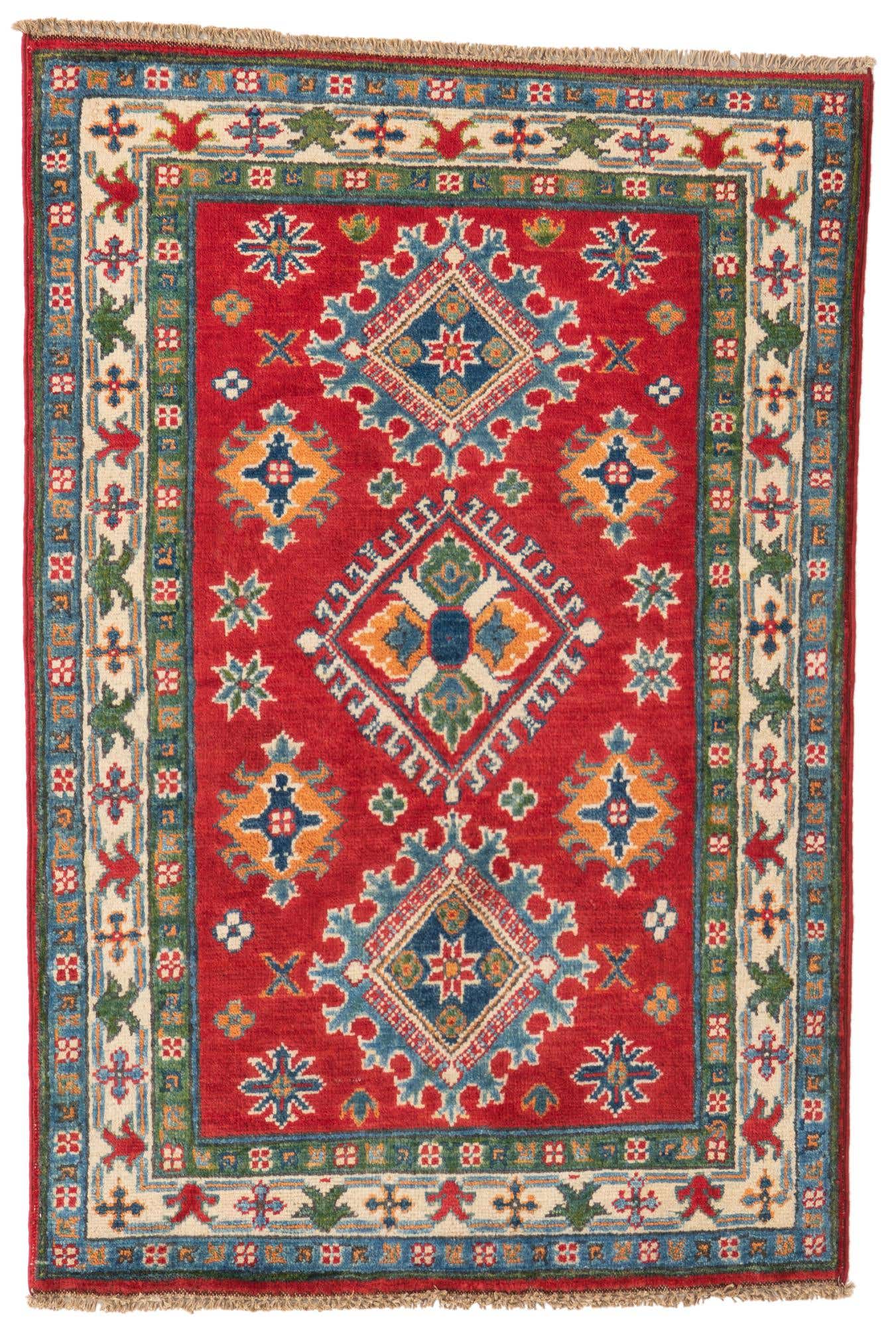 2' 8 x 4' Hand Knotted Kazak Rug