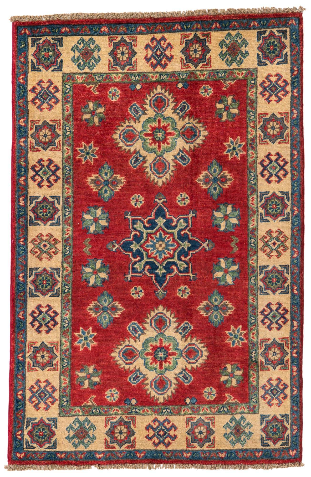 2' 9 x 4' 3 Hand Knotted Kazak Rug
