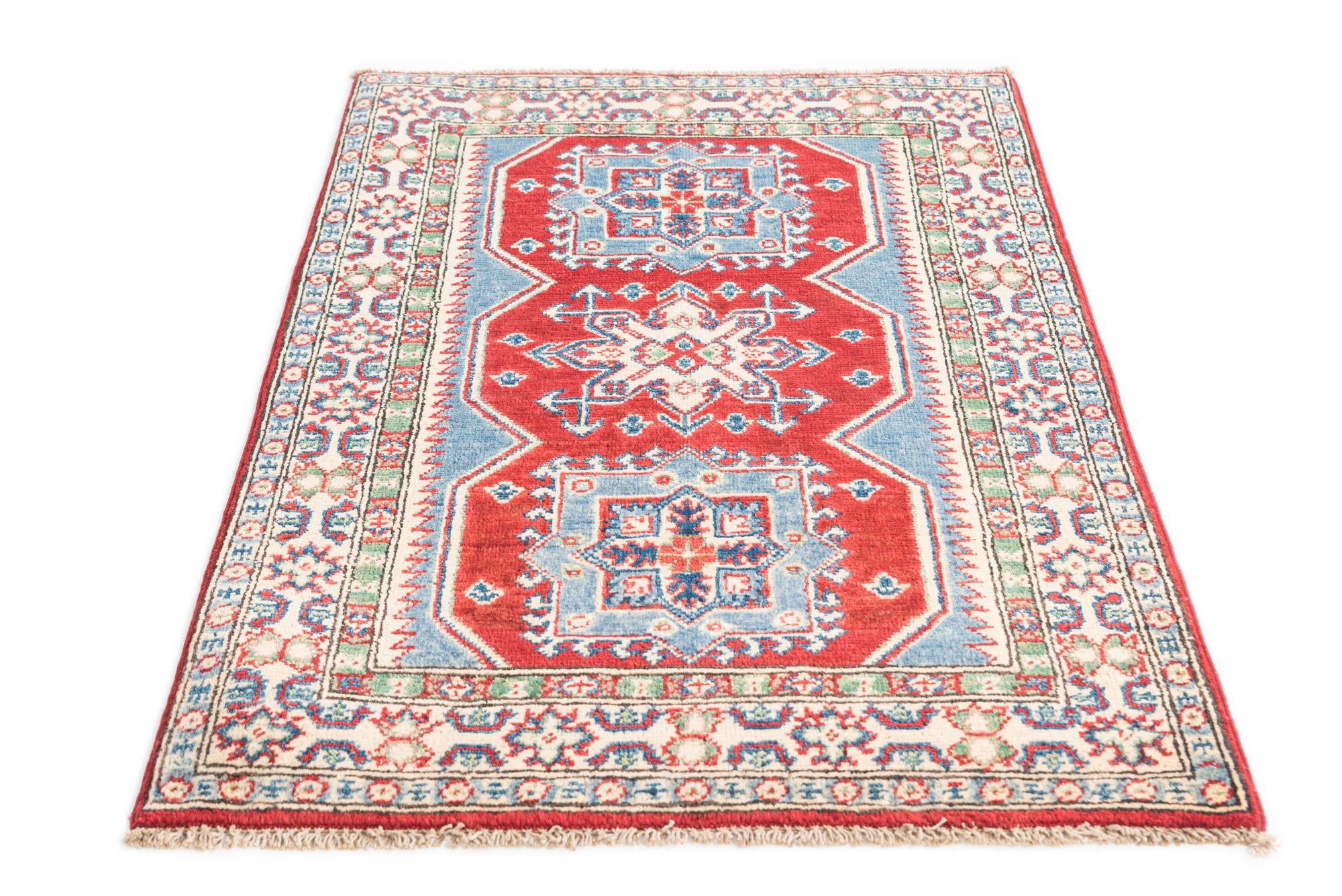 2' 8 x 4' 1 Hand Knotted Kazak Rug