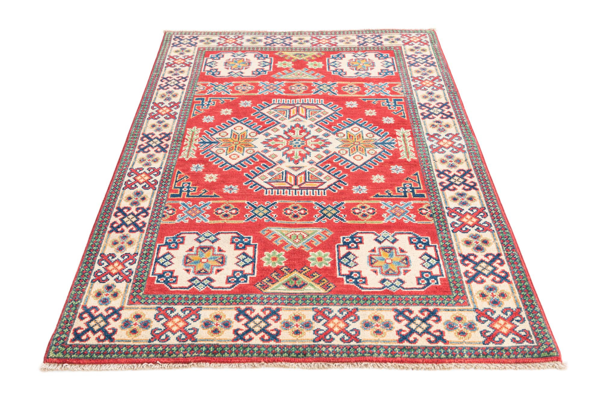 3' 3 x 5' Hand Knotted Kazak Rug