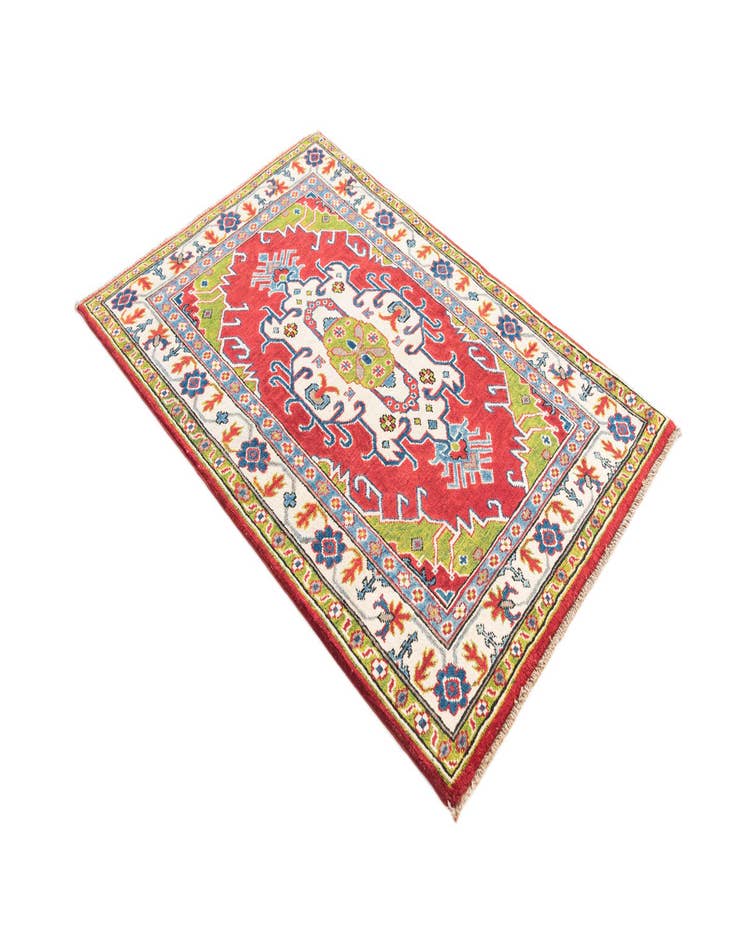 Detail image of 3' 3 x 5'  Hand Knotted Kazak Rug