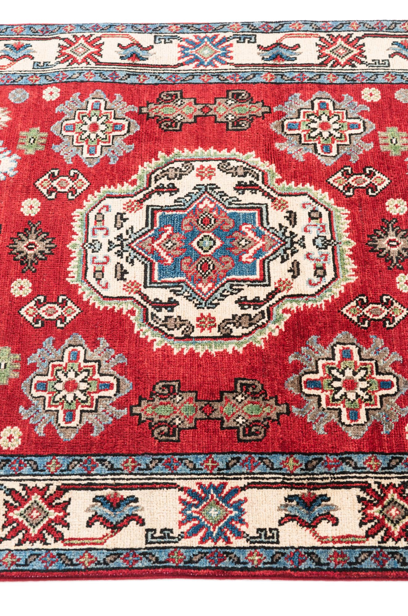 3' 2 x 4' 9 Hand Knotted Kazak Rug