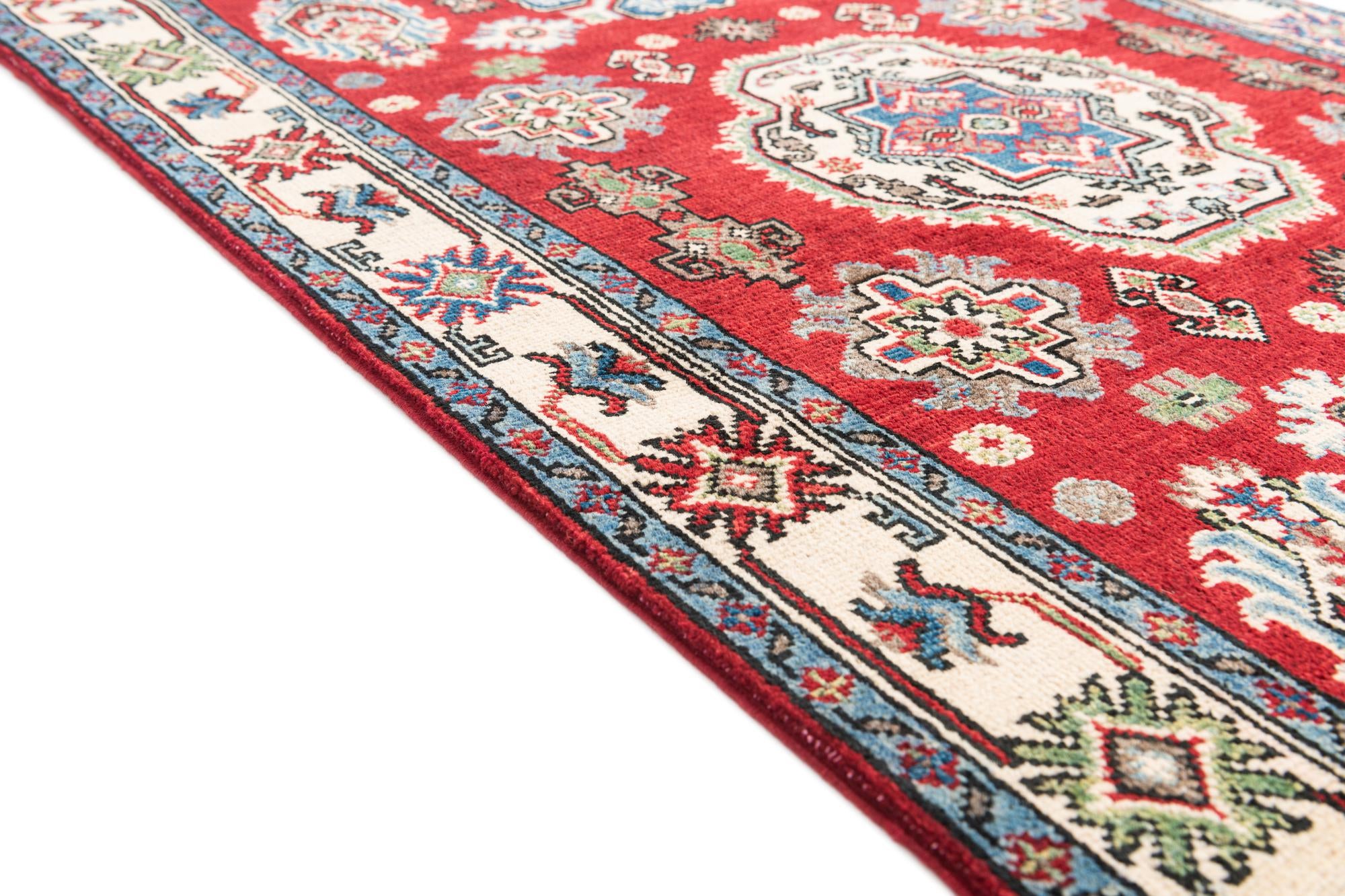 3' 2 x 4' 9 Hand Knotted Kazak Rug