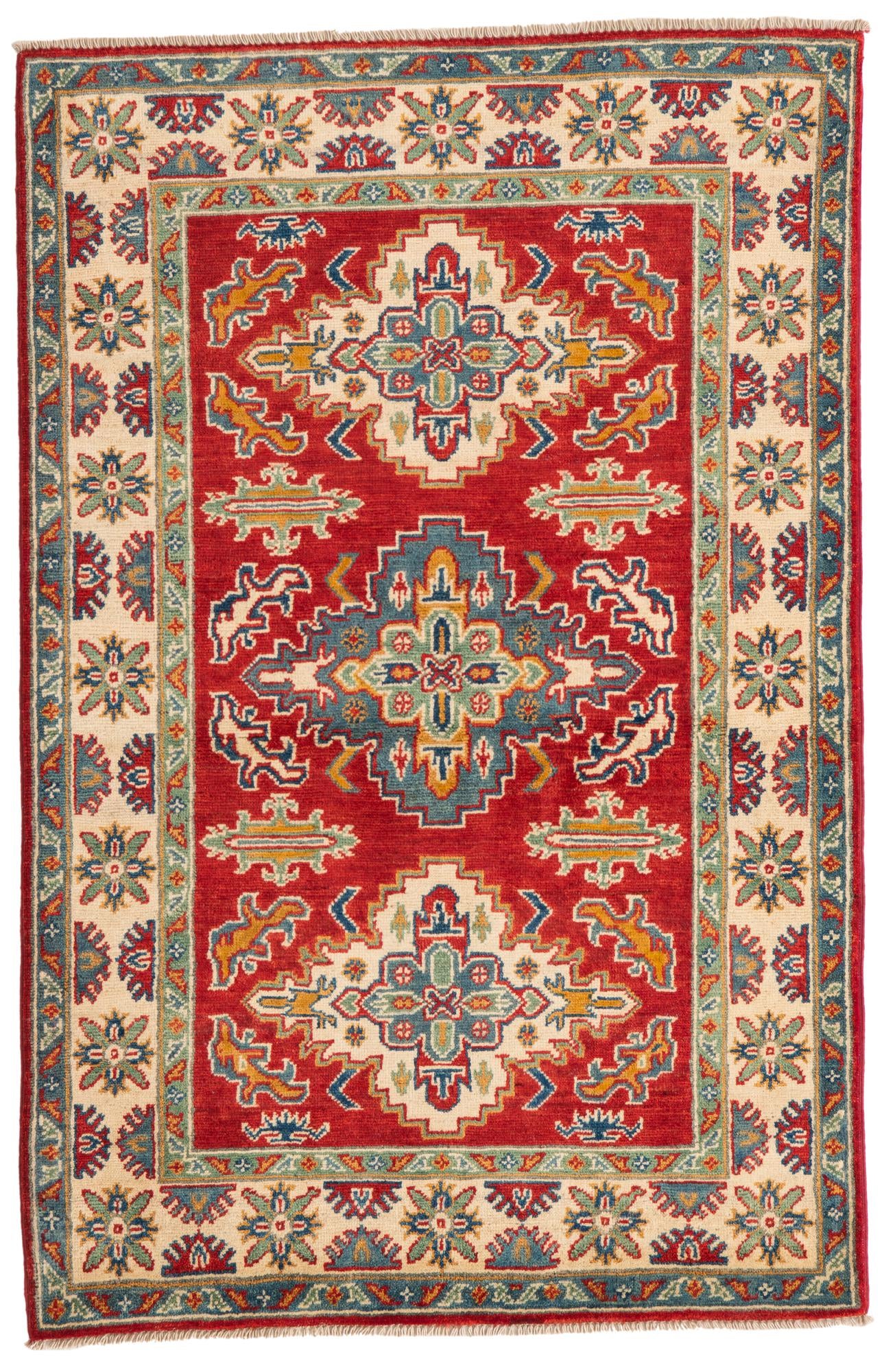 3' 3 x 5' 1 Hand Knotted Kazak Rug