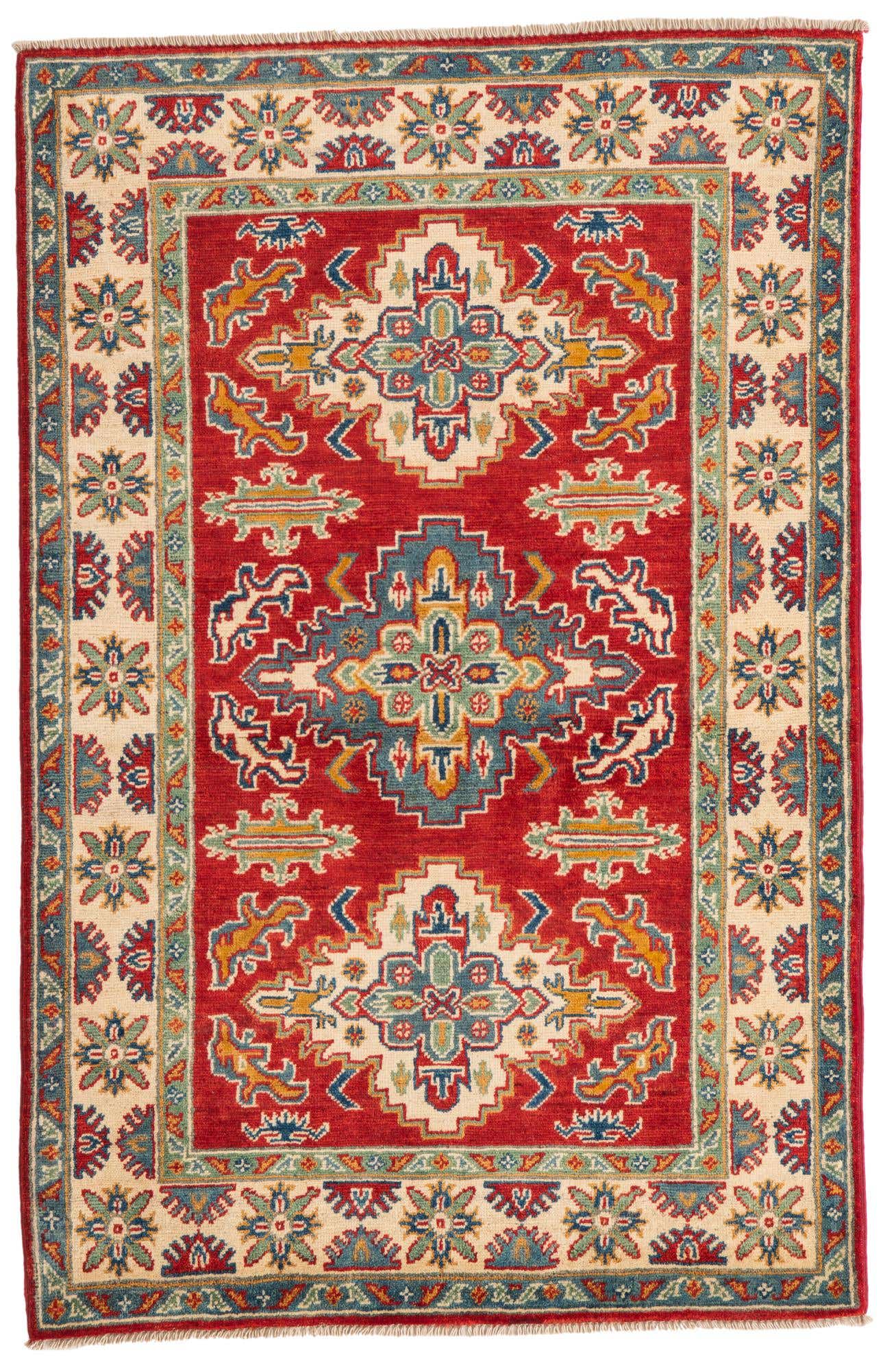 3' 3 x 5' 1 Hand Knotted Kazak Rug