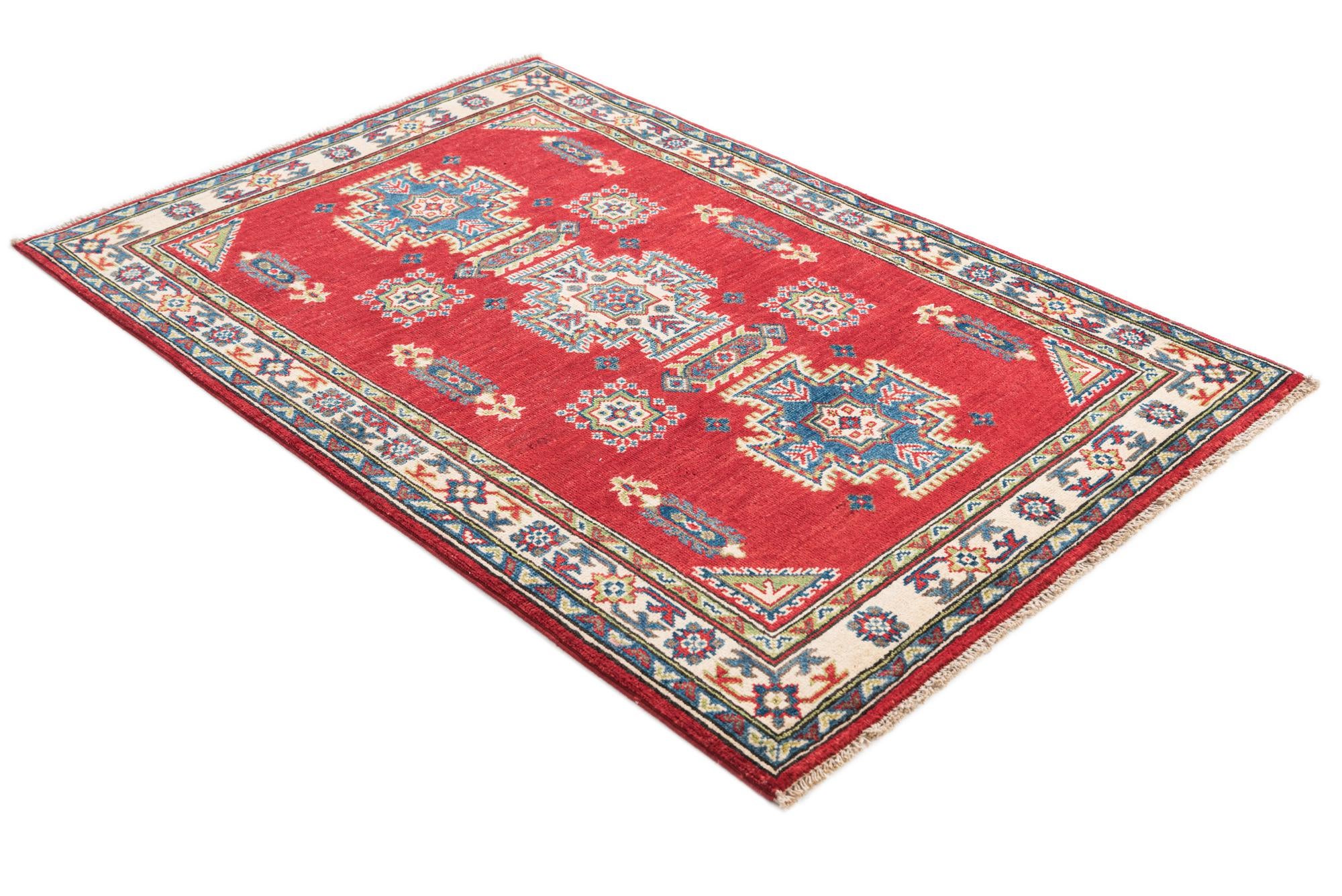 3' 4 x 5' 1 Hand Knotted Kazak Rug