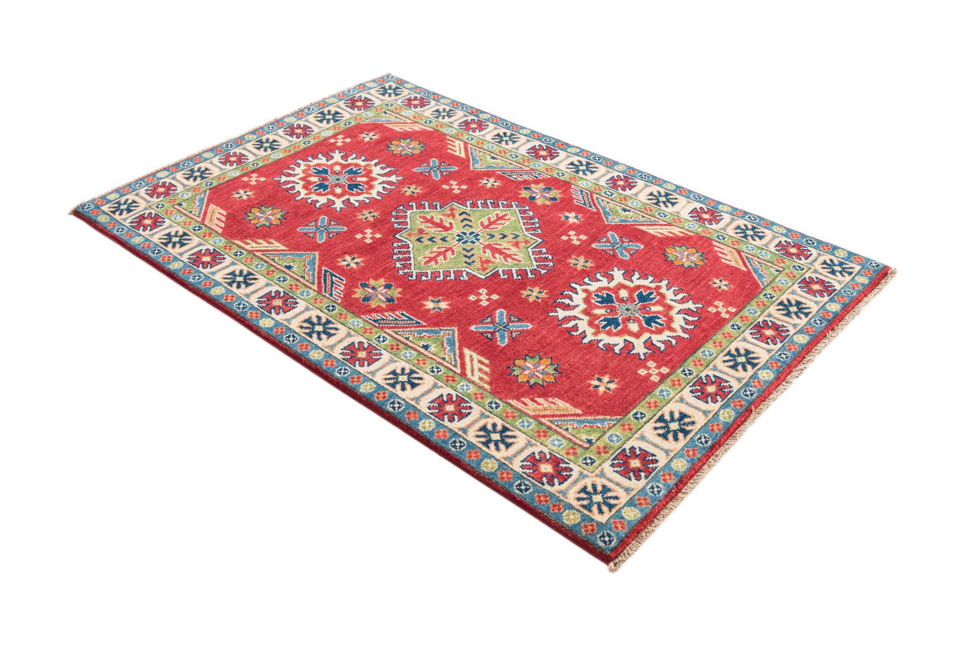 3' 3 x 4' 10 Hand Knotted Kazak Rug